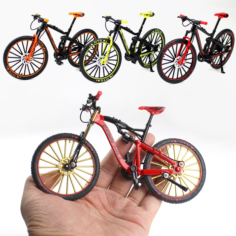 미니 합금 자전거 모델 피젯 장난감 1:10 다이 캐스트 금속 시뮬레이션 손가락 산악 자전거 레이싱 컬렉션 어린이 장난감 선물